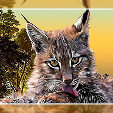 Схема вышивки «Рысь»