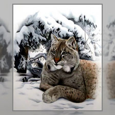 Схема вышивки «Рысь»