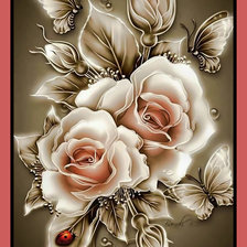 Схема вышивки «Розы»