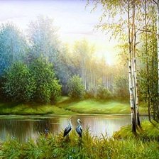 Схема вышивки «Lakes & Nature.»