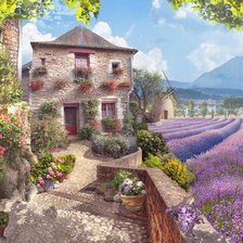 Схема вышивки «Streets of Provence.»