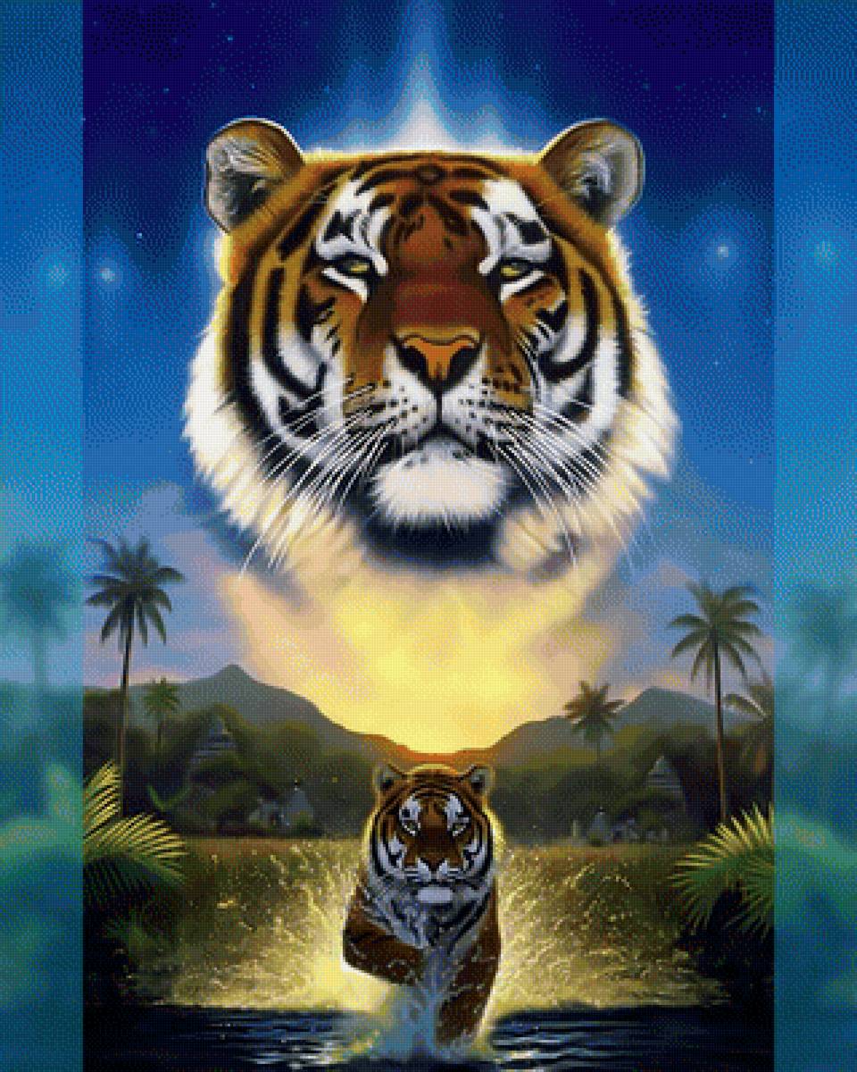 Тигр - тигр хищник - предпросмотр