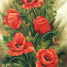 Схема вышивки «Серия "Маки". Панелька»