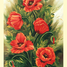 Схема вышивки «Серия "Маки". Панелька»