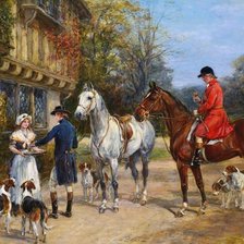 Схема вышивки «poľovníci»