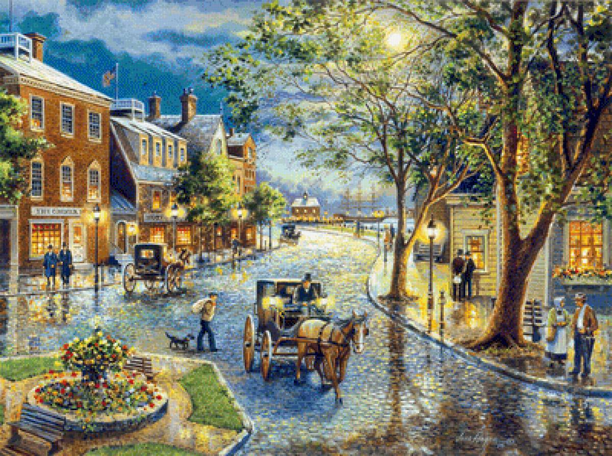 Seaport Marketplace. - jess hager paintings.scenarys.people.animals. - предпросмотр