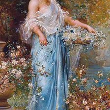 Схема вышивки «очаровательная дама»