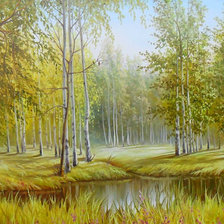 Схема вышивки «Березовая роща»