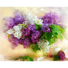 Схема вышивки «сирень»