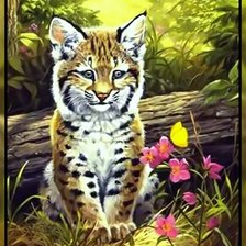 Схема вышивки «Рысёнок.»