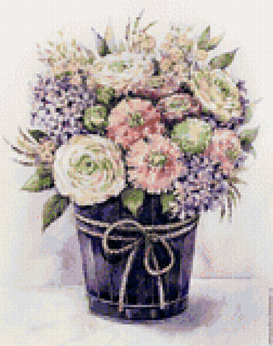 Букет - пион, прованс, букет, акварель, цветы - предпросмотр