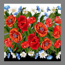 Схема вышивки «Серия "Маки".»