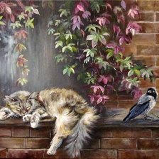 Схема вышивки «How to Warm Up the Nest?»