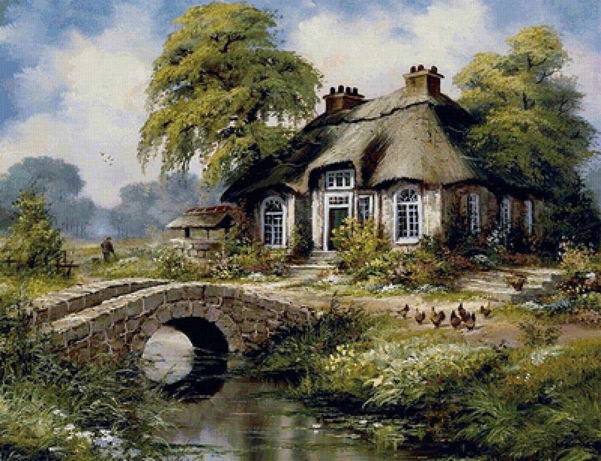 домик мечты - люди, речка, лето - предпросмотр