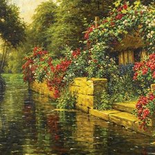 Схема вышивки «арка у воды»