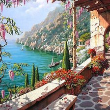 Схема вышивки «ВИД С ТЕРРАСЫ»