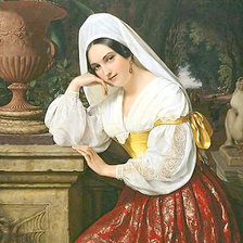 Схема вышивки «Портрет девушки»