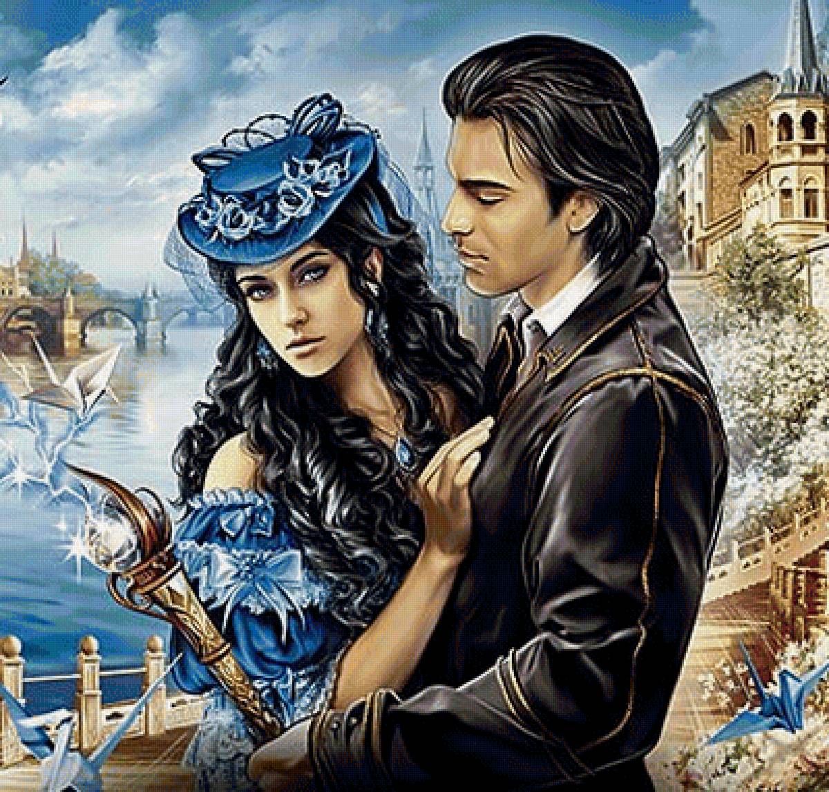 Фэнтази - любовь, пара, арт, фентази, аниме - предпросмотр