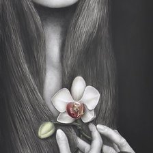 Схема вышивки «Девушка»