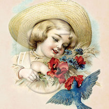 Схема вышивки «Девчушка»