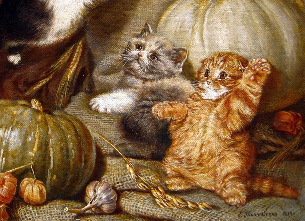 КОШКИ( ДЕТАЛЬ) - оригинал