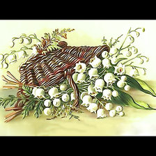 Схема вышивки «Серия "Винтаж". Ландыши»