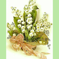 Схема вышивки «Серия "Винтаж". Ландыши»