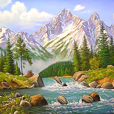 Схема вышивки «Серия "Пейзаж"»