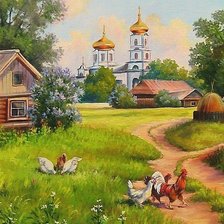 Схема вышивки «ДЕРЕВЕНЬКА»