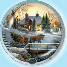 Схема вышивки «Зимний пейзаж.»