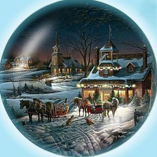 Схема вышивки «Зимний пейзаж.»