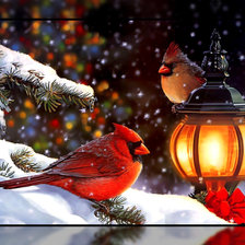 Схема вышивки «Рождественский фонарик.»