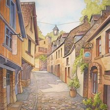 Схема вышивки «городок»