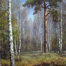 Схема вышивки «лес»