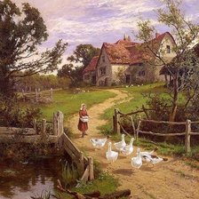 Схема вышивки «ДЕРЕВЕНСКИЙ СЮЖЕТ»