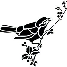 Схема вышивки «Птичка»