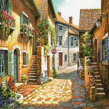 Схема вышивки «улочка»