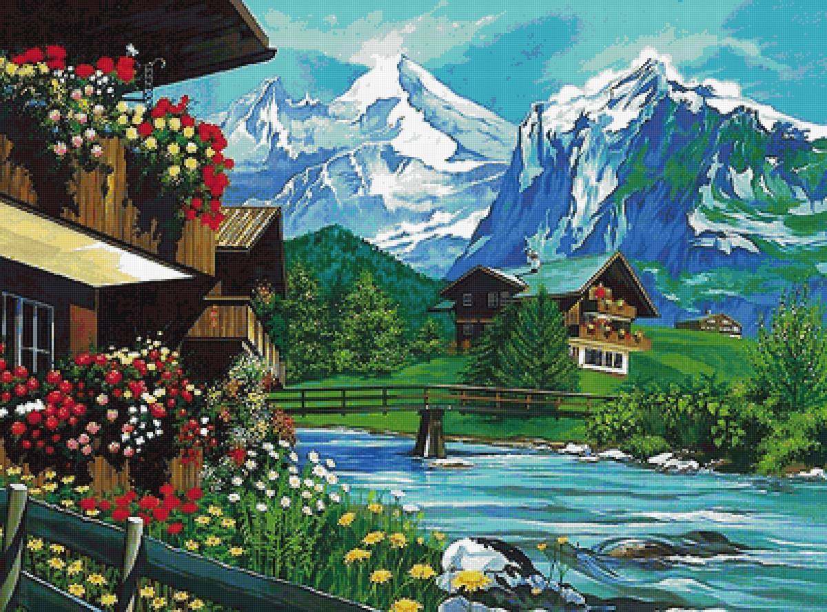 ДЕРЕВЕНЬКА В АЛЬПАХ - предпросмотр