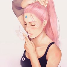 Схема вышивки «Сакура Учиха»