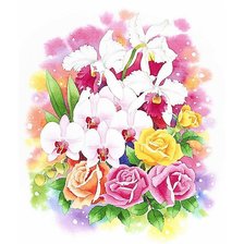 Схема вышивки «акварель»