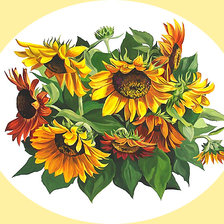 Схема вышивки «Серия "Подсолнухи"»