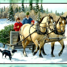 Схема вышивки «Из леса с ёлочкой.»