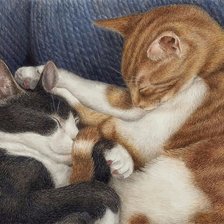 Схема вышивки «коты»