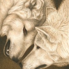 Схема вышивки «волки»