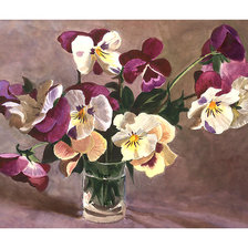 Схема вышивки «Серия "Букет". Анютины глазки»