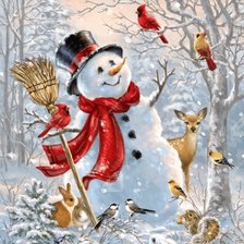 Схема вышивки «Frosty Forest Friend.»