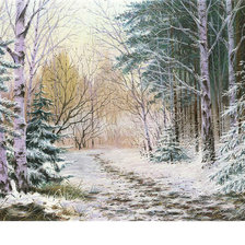 Схема вышивки «Зимний пейзаж»