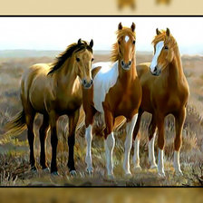 Схема вышивки «Лошади.»