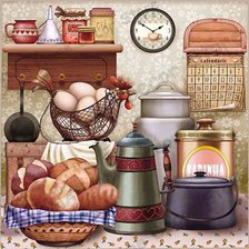 Схема вышивки «Painting for the Kitchen.»