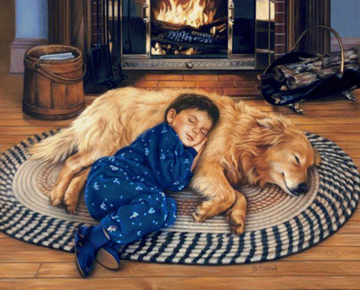 Boys Best Friend. - tom sierak painter.scenarys.children.animals. - предпросмотр